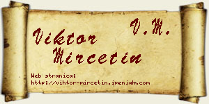 Viktor Mirčetin vizit kartica